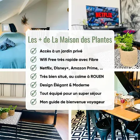 Nyaraló La Maison Des Plantes, Charmante, Atypique Et Cosy Pour 4 Personnes Avec Parking Et Jardin